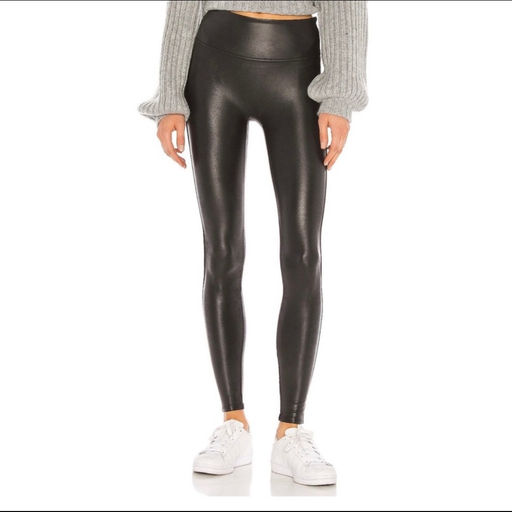 Spanx faux leather leggings size Small